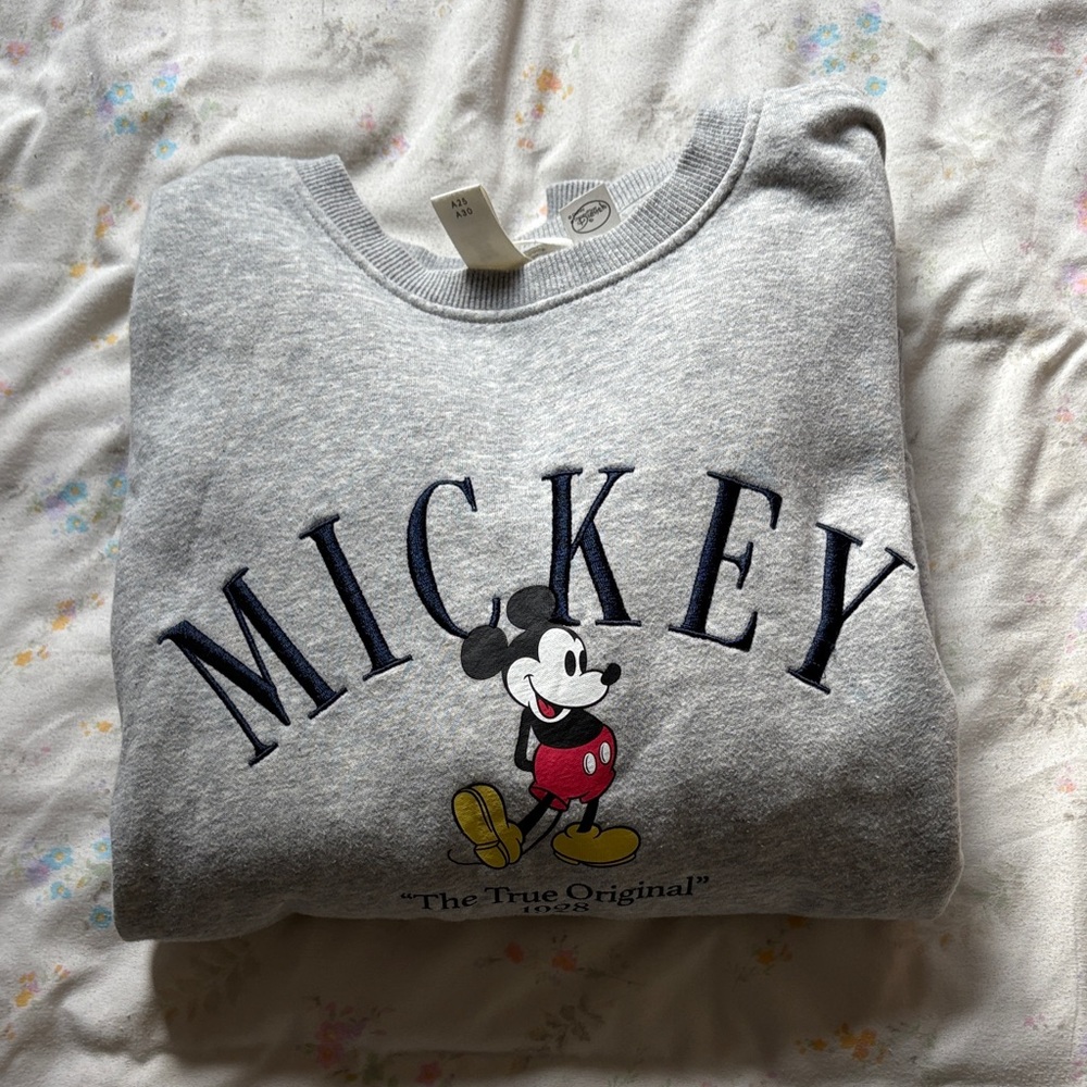 H&M Gray Mickey Mouse Sweater